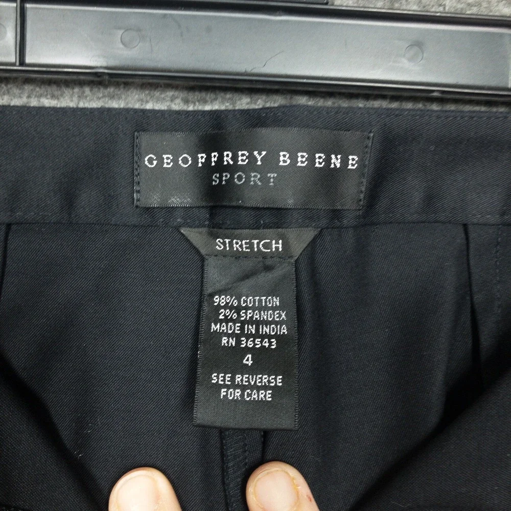 Vintage Geoffrey Beene Sport Cropped Pants Floral Embroidered Woman's 4 Stretch